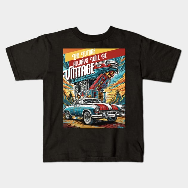 Amrican muscle vintage Kids T-Shirt by Tjhtt Autoarts